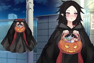 create custom halloween christmas 2d 3d avatars furry and character design