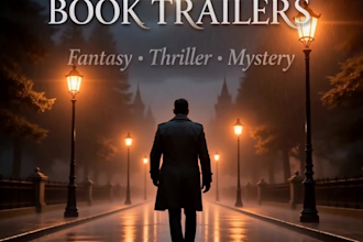 create a cinematic ai book trailer for your fantasy or thriller novel