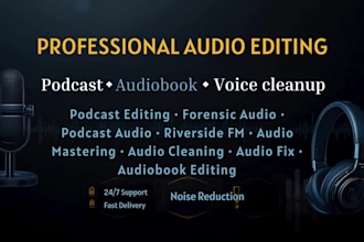 edit youtube audio do podcast cleanup audio repair fix background noise and loop