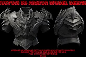sculpt 3d cosplay armor model 3d armor 3d mask 3d helmet 3d weapon 3d printing