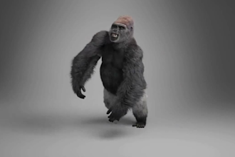 create realistic 3d animal model, 3d character modelling, animal animation cgi