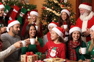 create a 3d ai christmas animation video festive storytelling  3d christmas kids