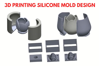 3d printing silicone mold injection mold slip casting  3d mold print stl files