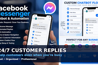 set up facebook messenger chatbot and automated replies for your business