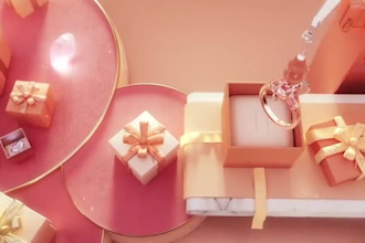 create a christmas and new year greeting video animation