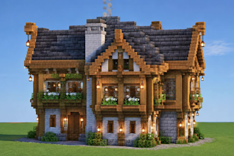 create custom minecraft medieval builds and roblox maps, houses and 3d models