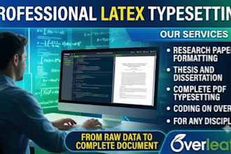 professionally format and typeset your document in latex