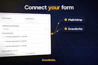 design a professional event registration landing page