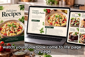 design cookbook, recipe ebook and format ebooks