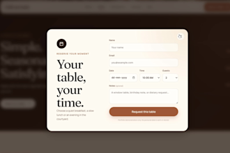 design a modern responsive cafe or coffee shop landing page