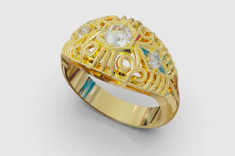 design fashion statement jewelry cad rhino matrix stl step 3d printing rendering