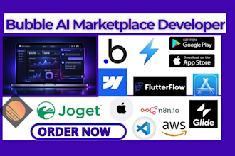 develop bubble ai marketplace app, bubble website, bubble developer