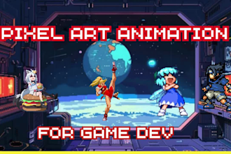 do 8bits pixel art animation sprite sheet pixel background retro pixel nsfw art