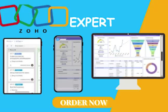 be your zoho crm, zoho one, zoho inventory, zoho desk , zoho salesiq ,automation