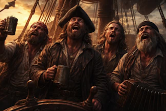 sing powerful male sea shanty and pirate folk vocals