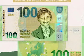 add your image and text on 100 euro money