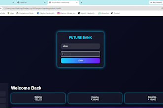 build a responsive banking web dashboard UI