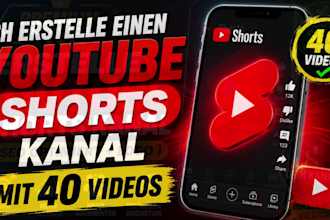 youtube shorts kanal mit 40 videos erstellen