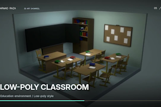 create 3d isometric rooms and stylized game scenes in blender