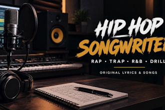 write original hip hop rap lyrics, songs, hooks and songwriting