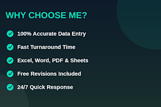 do fast and accurate data entry and typingwork