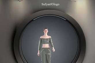 create realistic 3d clothing mockup and product animation