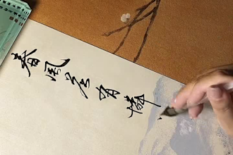create custom handwritten chinese calligraphy wall art and gift