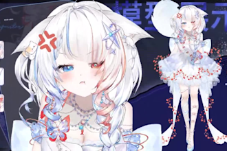 create a stunning custom live2d vtuber model with professional rigging