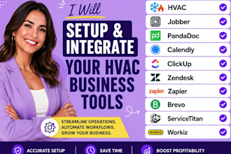 hvac jobber pandadoc calendly clickup zendesk zapier brevo servicetitan workiz