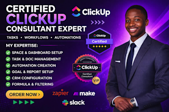 setup clickup automation clickup crm clickup workflow and consultant expert