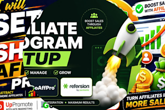 set up a shopify affiliate program using uppromote, goaffpro or refersion