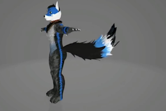 create custom vrchat avatars, vrc avatars, furry characters and 3d model