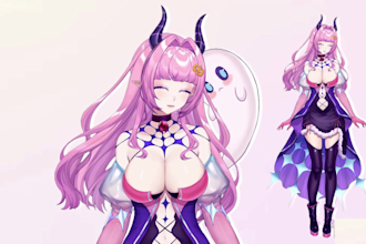 design and rig live2d model live 2d vtuber model 2d vtuber model vtuber model