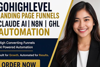 go high level landing page funnels gohighlevel claude html ai automation n8n