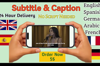 create accurate subtitles and captions in english, spanish,