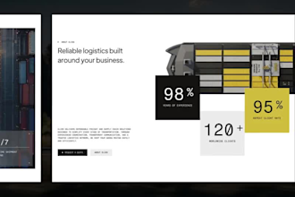 design a professional logistics, freight and transportation website
