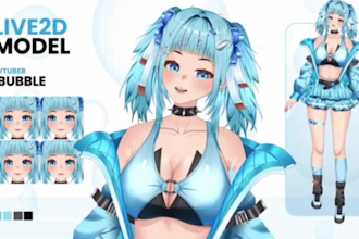 draw and rig live2d vtuber model, 2d vtuber model, live 2d vtuber commission