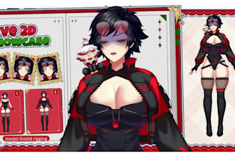 design and rig live2d vtuber model anime vtuber model live2d rigging