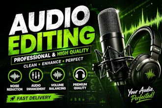 remove background noise, clean, and enhance your audio