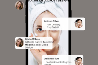 design modern instagram post and editable canva social media template