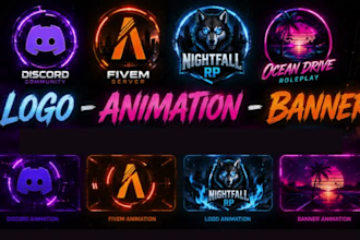 professionally design or animate discord logo and banners
