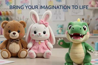 create custom plush toys, stuffed animals, plush dolls and character plushies
