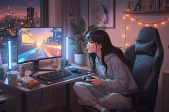 create aesthetic lofi illustration and lofi loop animation lofi gifbeat lofi art