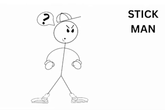 do 2d stickman animation stick figure story animation doodle minimalist art
