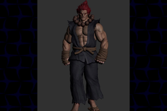 sculpt custom 3d character for 3d printing, action figure and 3d statue model