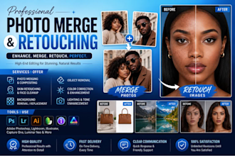 merge, edit, and realistically retouch your photos