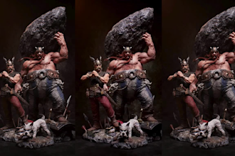 3d print paint and ship miniature model anime print and paint stl resin printing