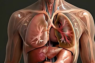 ai body biology video, medical animation video, youtube editor for anatomy art
