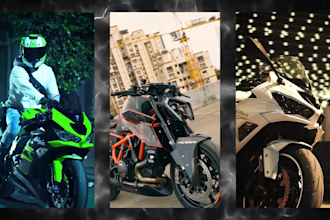 edit cinematic bike and car reels for tiktok and instagram