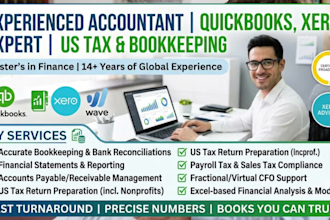handle quickbooks online xero wave bookkeeping and US tax